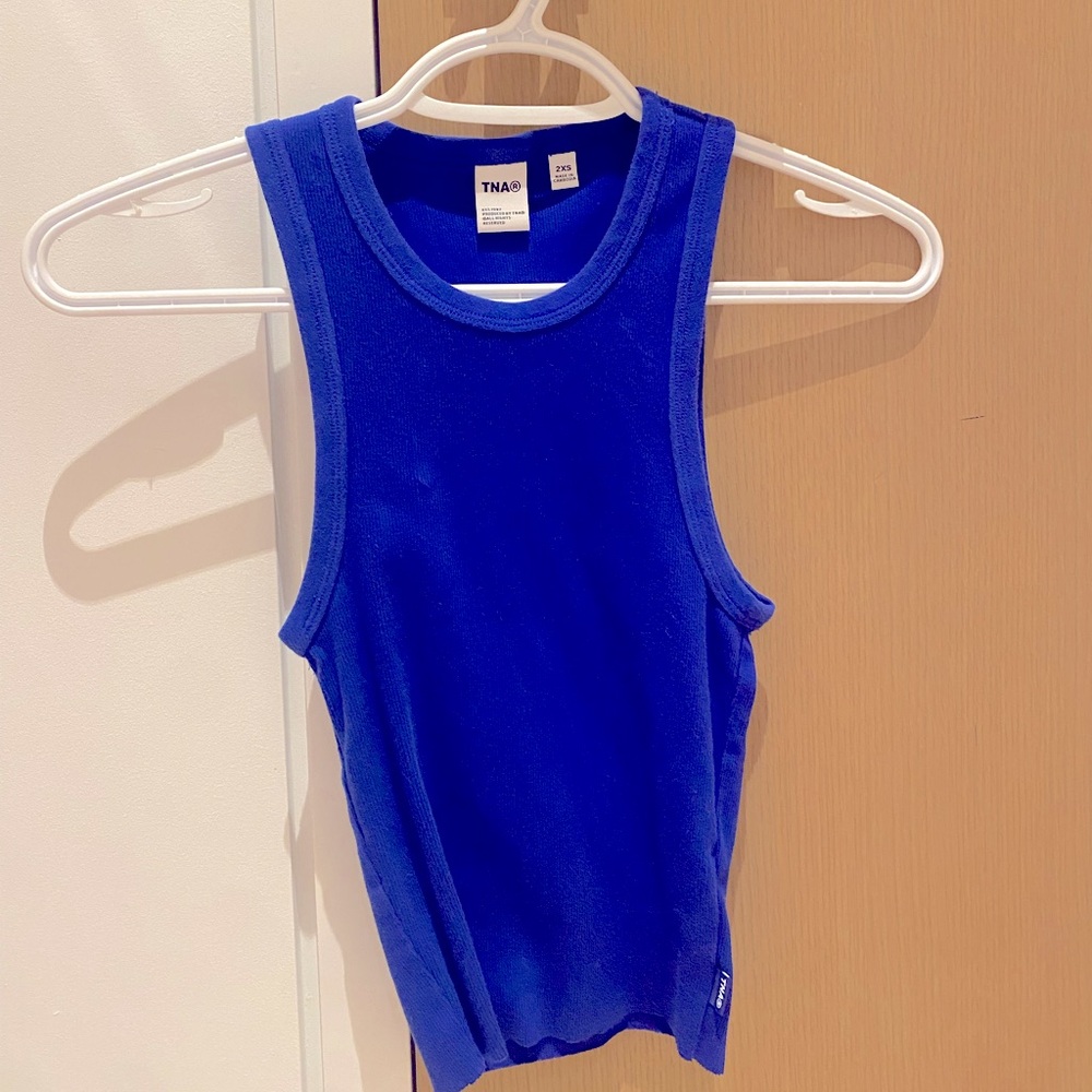 cobalt blue tna racer back tank